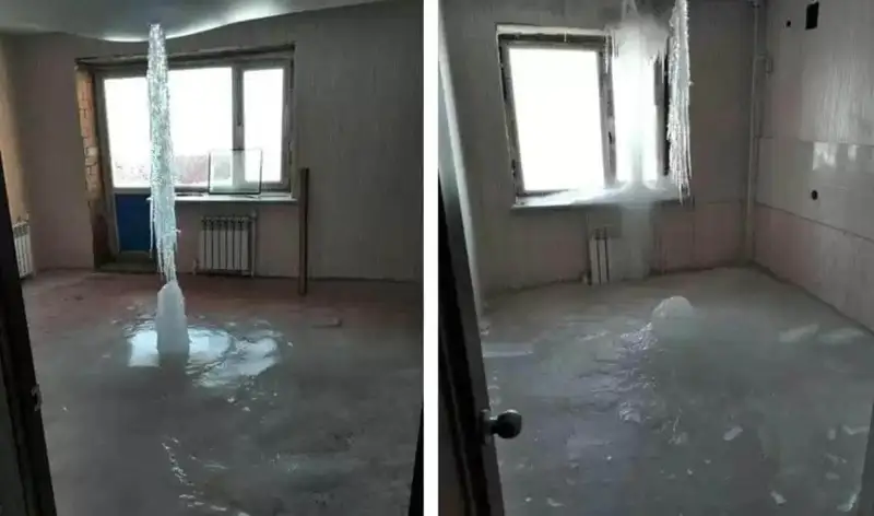 Қостанайда үйлерге мұз қатып жатыр, әкімдік түсініктеме берді