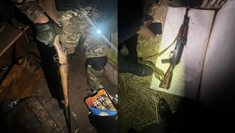 44 жастағы Алматы тұрғыны әскери қару мен есірткі сақтаған