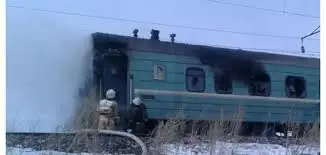 Маңғышлақ-Ақтөбе пойызында өрт шығып, бес адам зардап шекті