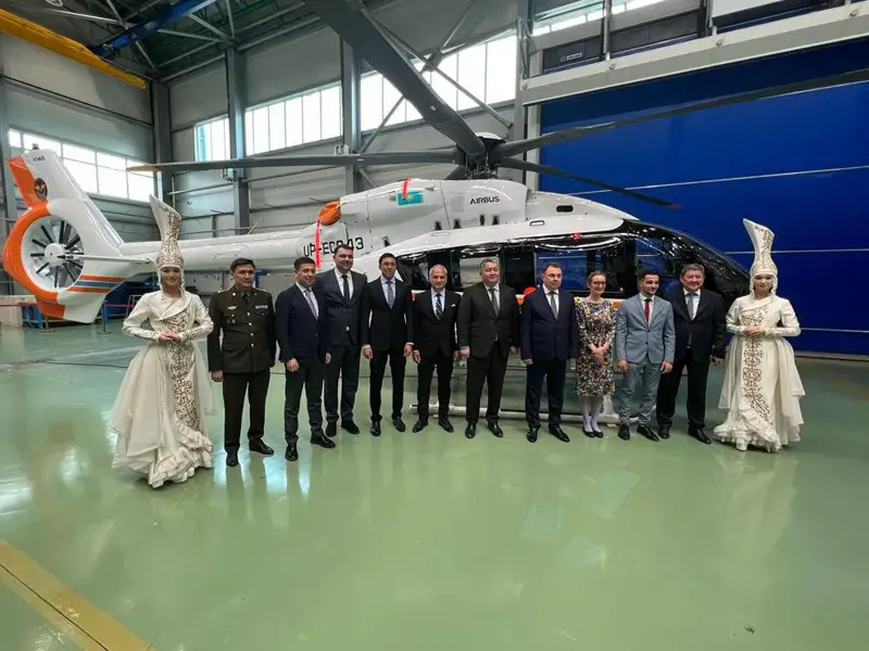 ТЖМ-ге Қазақстанда құрастырылған тікұшақ табысталды