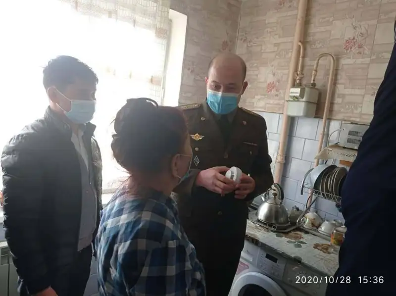 Газосигнализатор демеушілердің есебінен орнатылды