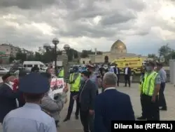 Карантинге қарсы наразылық. Шымкент, 13 мамыр 2020 жыл.