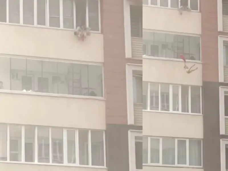 «Матраспен тосып алдық». Терезеден секірген адамдарды өрттен құтқарғандар оқиғаны баяндады