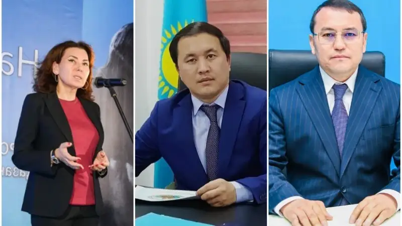 Суретте солдан оңға қарай Наиля Мүлікова, Ғани Майлыбаев, Алиев Данияр