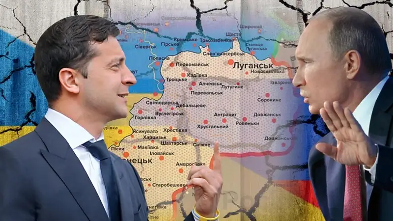 Зеленский мен Путин