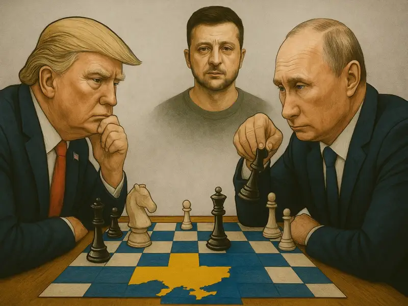 Трамп, Путин және Зеленский