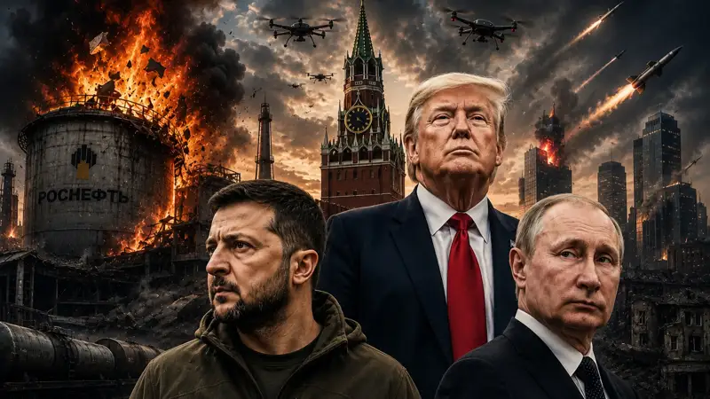 Зеленский, Трамп және Путин