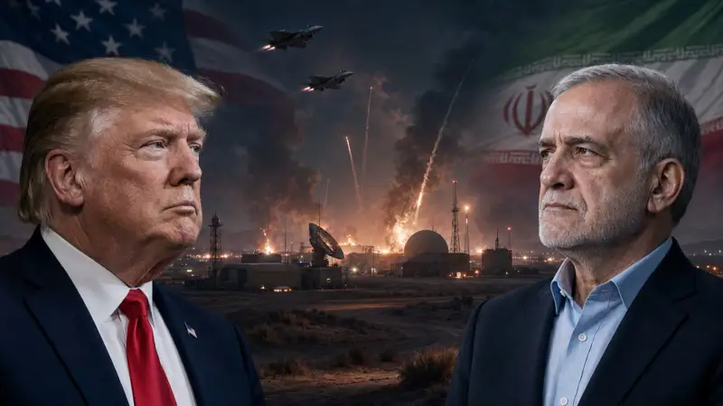 Трамп пен Пезешкиан