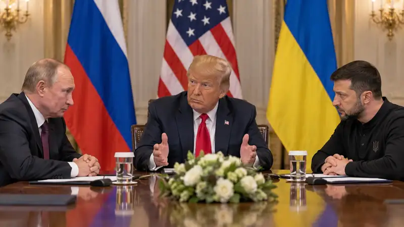 Путин, Трамп пен Зеленский